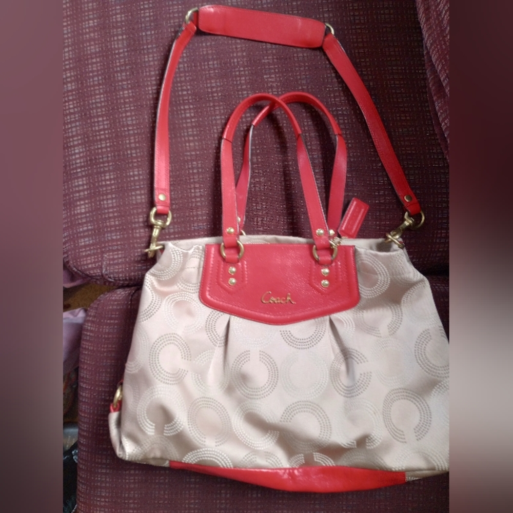 Coach Ashley dotted Op art hangbag